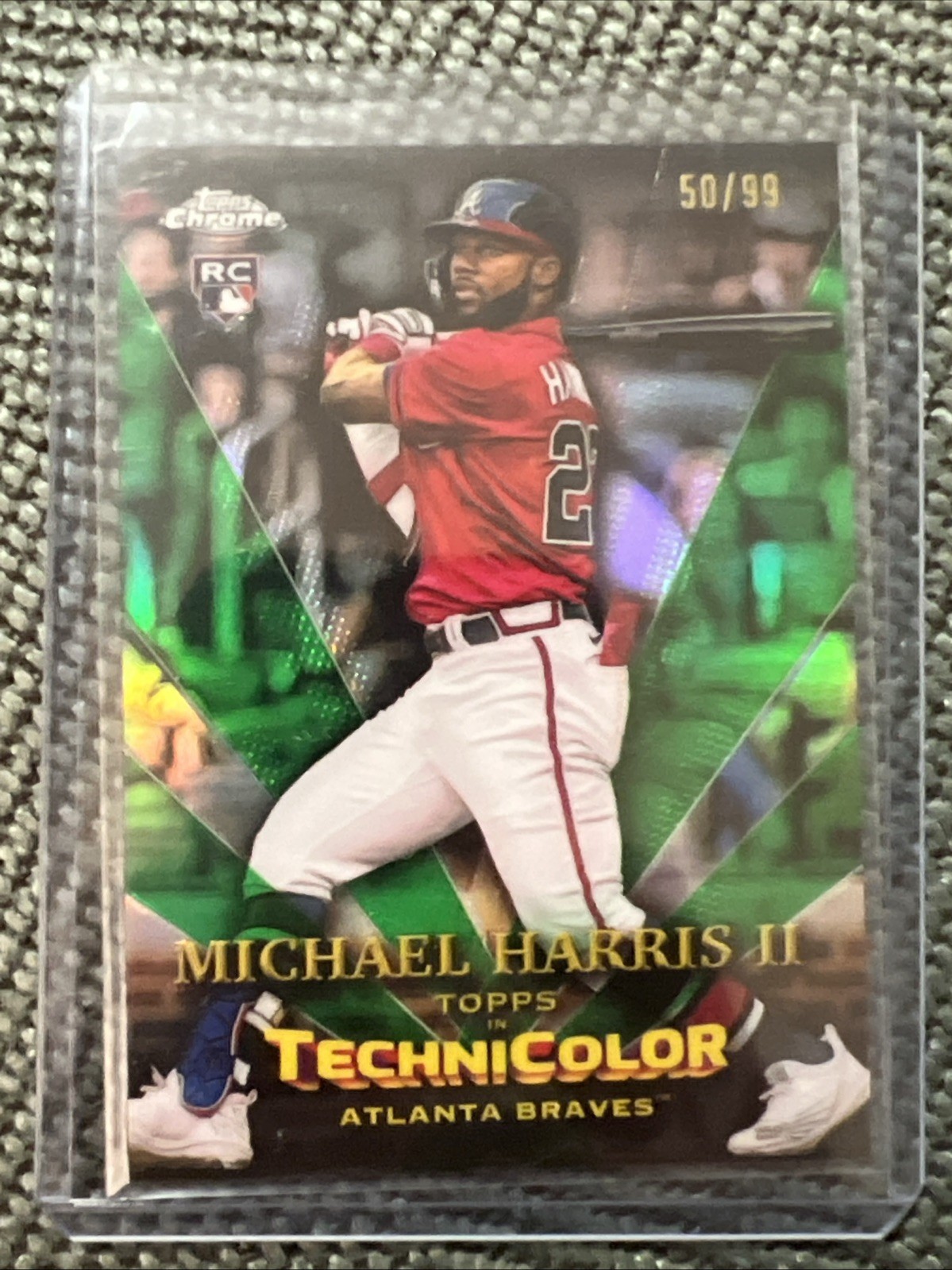 Michael Harris 2023 Topps Chrome Topps In Technicolor Green Refractor 01/99