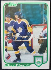 1981 Charlie Simmer Los Angeles Kings NHL Topps Super Action Card  #130