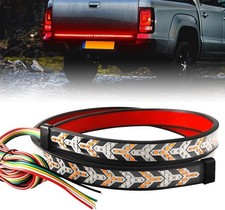 60 Inch 528LED Truck Tailgate Light Bar Strip RED Brake Sequential Amber