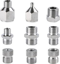 9Pcs Airbrush Adapter Set Fitting Connector Kit for Compressor and Hose Setup
