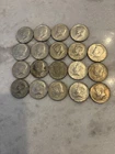 1965-1969 Kennedy 40% Silver half dollars. Lot of 19 Coins Total.