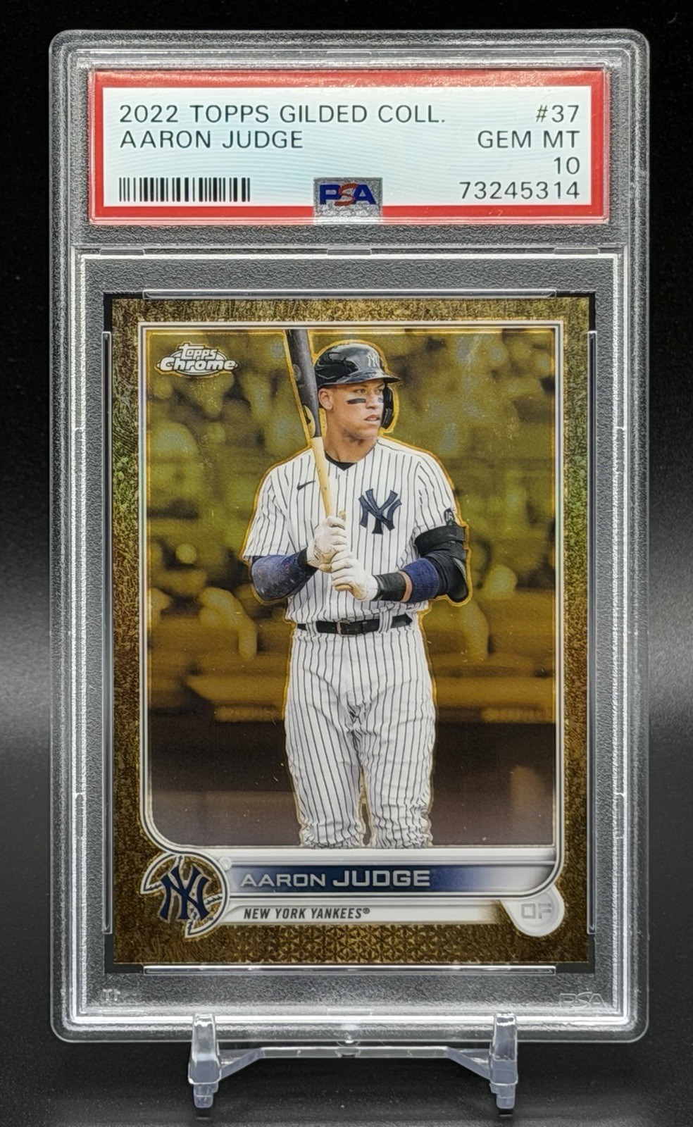 2022 Topps Gilded Collection⚾️Aaron Judge Gold Ref. #/99💥PSA 10 Gem Mint💥3xMVP