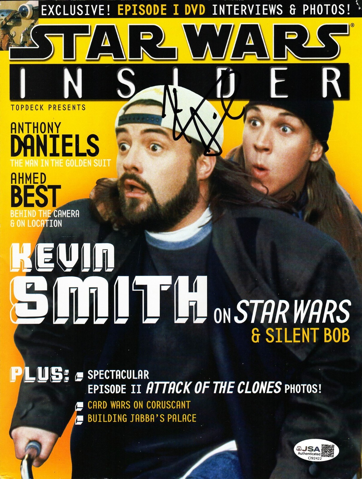 KEVIN SMITH Signed 2001 Star Wars Insider Magazine JSA #CI92422 