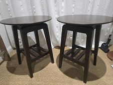 Pair of 4087 Ercol Lugo side tables  made from solid tulip wood, dark, rich.