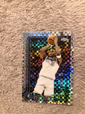 2025-26 Topps Chrome X-Fractor Anthony Edwards #151 Silver Wolves 