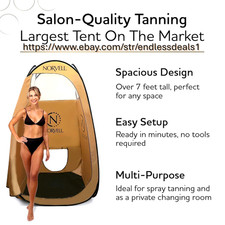 Spray Tan Tent Extra Large Portable - Mobile Sunless Tanning Room with Bag