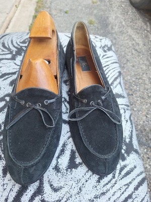 Zilli Black Suede Loafers Men display picture 2