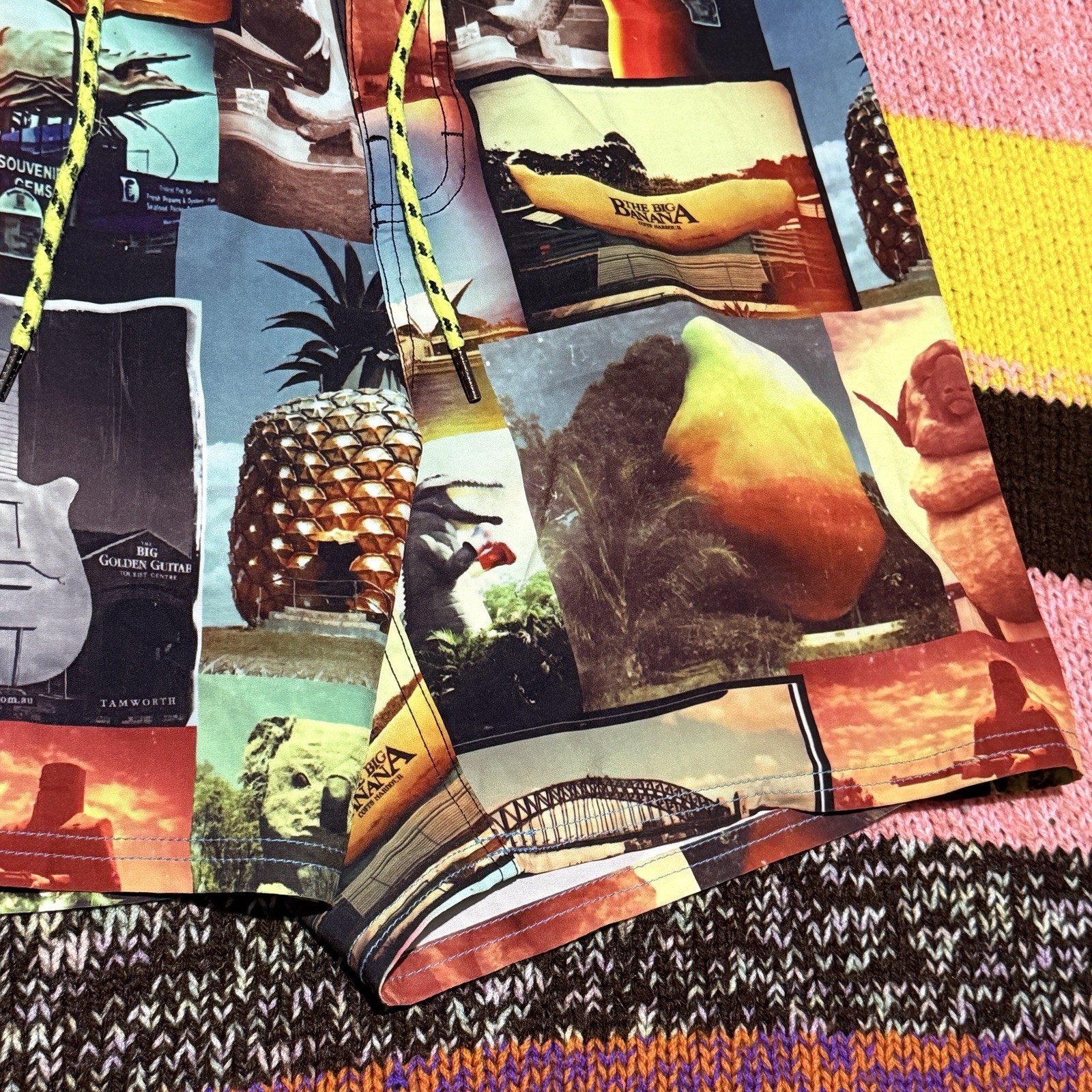 Piping Hot Size 34 Board Shorts Australian Landmark Icons Collage Print image 6