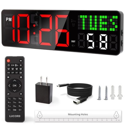 New Version12'' Gym Clock Timer, Workout Clock with Seconds | 5 Display Modes...