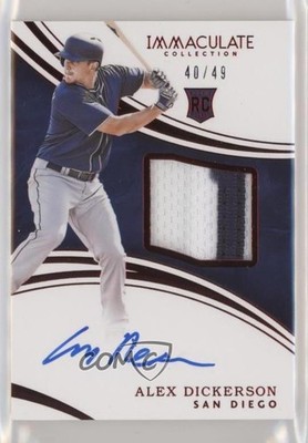 2016 Panini Immaculate Red 40/49 Alex Dickerson RPA Rookie Patch Auto RC 4l3