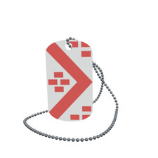 Dog Tag Flag Flag Deerlijk Belgium Dog Tag Aluminium 30 x 50mm