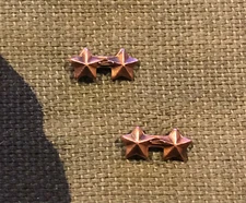 SET OF 2 DOUBLE 3/16" BRONZE STAR RIBBON OR MEDAL ATTACHMENTS