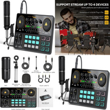 Podcast Production Studio System Audio Interface DJ Mixer Microphone Live PC