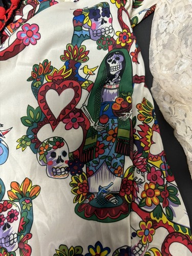 Party King La Novia Day of the Dead Bride Dress Halloween Costume Girls Large - Picture 7 of 18