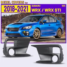For Subaru WRX STI 2018-2021 LH&RH Front Bumper Fog Light Covers Bezel Grill Set