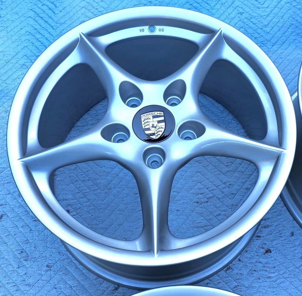 18 NEWLY POWDER COAT SILVER OEM FACTORY PORSCHE 911 993 996 CARRERAll ...