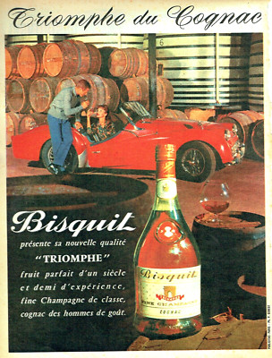 Advertising 25.03. 1960 cognac Bisquit TRIOMPHE fine champagne