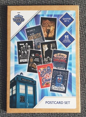 Doctor Who 60. Jahrestag Zitate Postkarte Set 2 Brandneu 