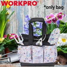 WORKPRO Heavy Duty Garden Tool Bag 9Pocket Oxford Garden Tool Storage Bag Holder