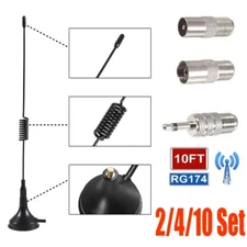 2/4/10xMagnetic Base Indoor Digital Radio FM Antenna AM HD FType Stereo Receiver
