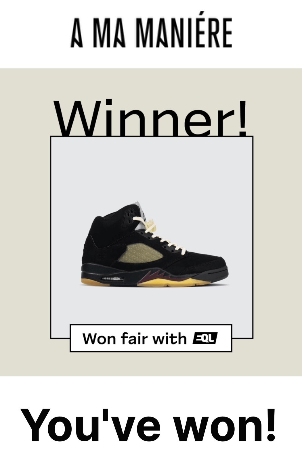 OFF WHITE X NIKE DS Nike Air Jordan 5 x A Ma Maniere DUSK 8.5 chicago bianco sporco SB travis 3 1 OG