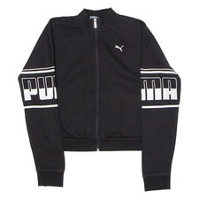 PUMA Womens Track Jacket Black Jersey UK 10