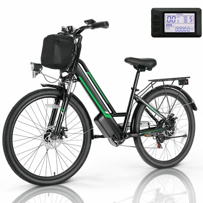 Electric Bike 26 inch Bikes 5 Working Modes Bike 7 Speed Unisex