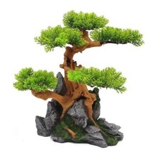 Aqua One Bonsai Tree On Rocks Ornament Provides A Place To Hide And Breed 27cm