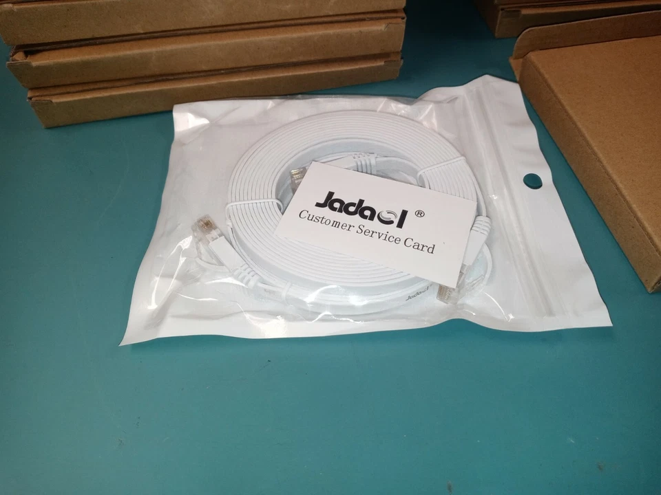 lot of 19 Cat 6 Ethernet Cable 10 ft - Flat Internet Network Lan patch cord - Image 3 of 4