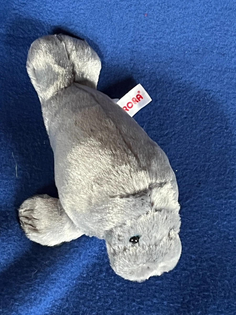 Aurora Small Plush Super Soft Gray Walrus Baby Stuffed Animal