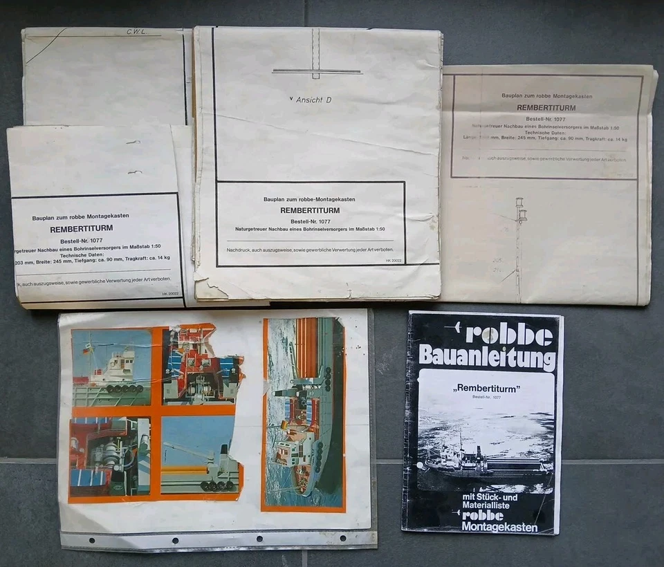 Robbe 1077 Rembertiturm Bohrinselversorger 1:50 Gebraucht - Bild 2 von 4