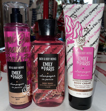 Bath  Body Works CHAMPAGNE IN PARIS Fine Fragrance Mist/ Shower Gel /Body Cream