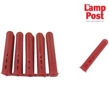 1000 Red Wall Plugs Plugs Drill Size 5.5/6mm Screw size 6-10