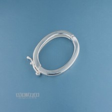 Sterling Silver Oval Hinged Shortener / Enhancer / Connector Clasp 25mm 44016