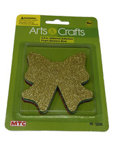 arts  crafts FOAM STICKERS SHAPES 6 count glitter BOWS lot of 4 packs