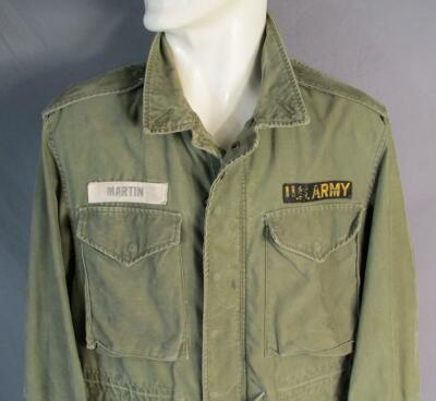 Vintage 1960s US Army M-1951 Field Jacket OD Cotton Sateen 