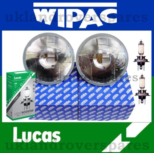 Klasyczne mini 7-calowe quadoptyczne reflektory z żarówkami ksenonowymi Pilot i Lucas. LHD - Zdjęcie 1 z 7