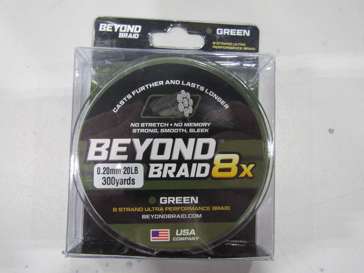 Lot of 20 Beyond Braid 8x 300 Yard 20lb Test Fishing Line Green eBay