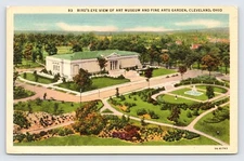 Birds Eye View Cleveland Museum Fine Arts Gardens Cleveland Ohio  Postcard P12