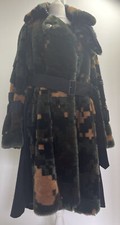 Sacai Stunning Camouflage Print Fur Trench Coat.super Rare.sz 1 Fits Uk 8-10