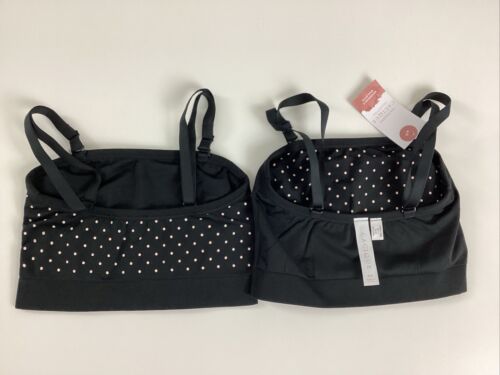 Cacique Lane Bryant Reversible Bralette Regular Size 4/6 Black Dot NWT - Picture 2 of 5