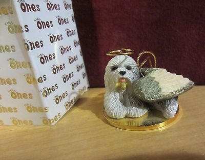 OLD ENGLISH SHEEP DOG ANGEL - Tiny One Ornament  - new in box