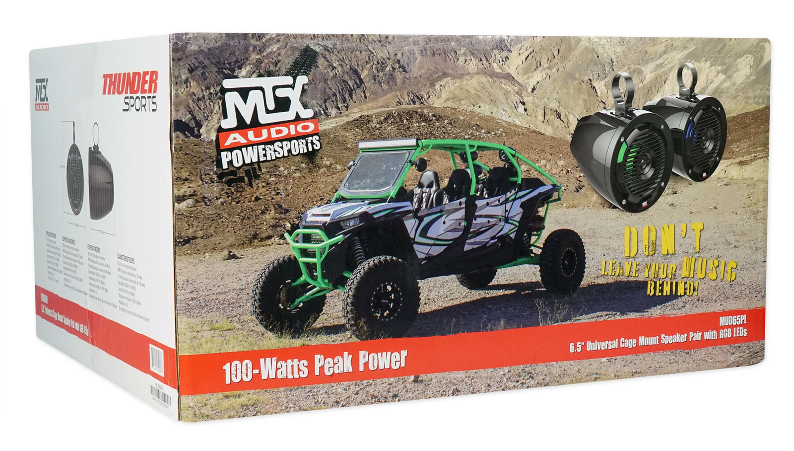 Пара светодиодных башенных динамиков MTX MUD65PL 65 мощностью 100 Вт для RZRATVUTVJeep Бумбокс