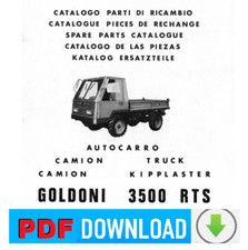 GOLDONI 3500 RTS autocarro Catalogo ricambi Manuale parti esplosi SPARE PARTS CD