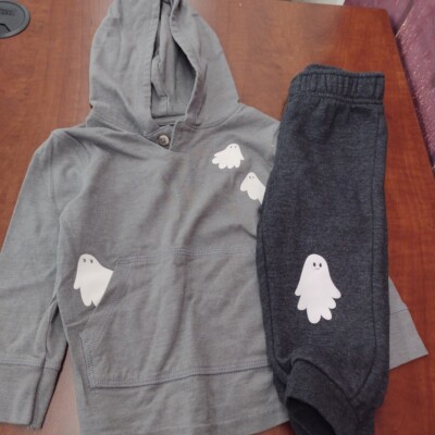 Cat Jack Baby Halloween Outfit Hooded Long Sleeve/ Pants Set