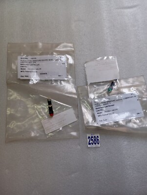 B& LEE MINATURE SQUARE PUSH BUTTON RED/GREEN146-209+146218 LOT OF 2PC