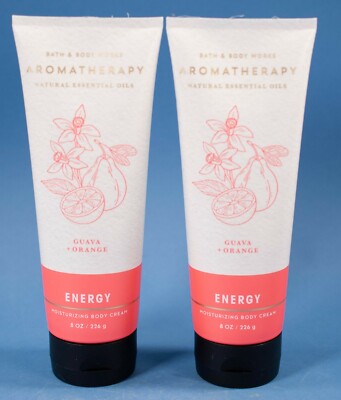 Bath Body Works Aromatherapy Energy Moisturizing Body Cream Guava Orange 8 oz