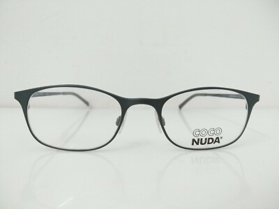 Coconuda Light Grey Metal Eyeglasses Narrow Rectangular Oval