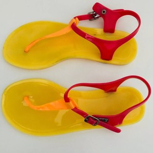 yellow jelly sandals womens