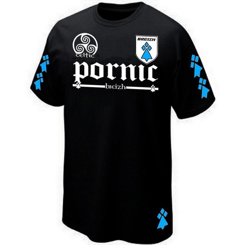 T-shirt ST-BRIEUC BREIZH Bretagne Noir - Homme - Coton - Neuf Avec étiquettes